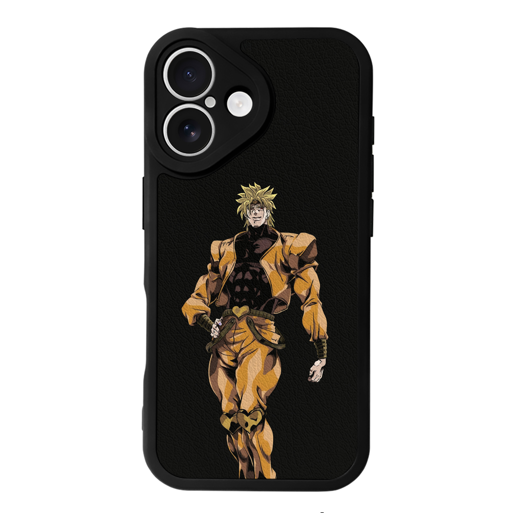 （画像用） ジョジョの奇妙な冒険 ディオ?ブランドー JoJo's Bizarre Adventure Dio Brando 【iPhone 16シリーズ対応】シリコンスマホケース（レザー調） 材質：シリコン